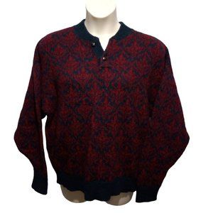 Vintage Pendleton LOBO Sz XL Red/Blue 100% Pure Wool Men's Sweater